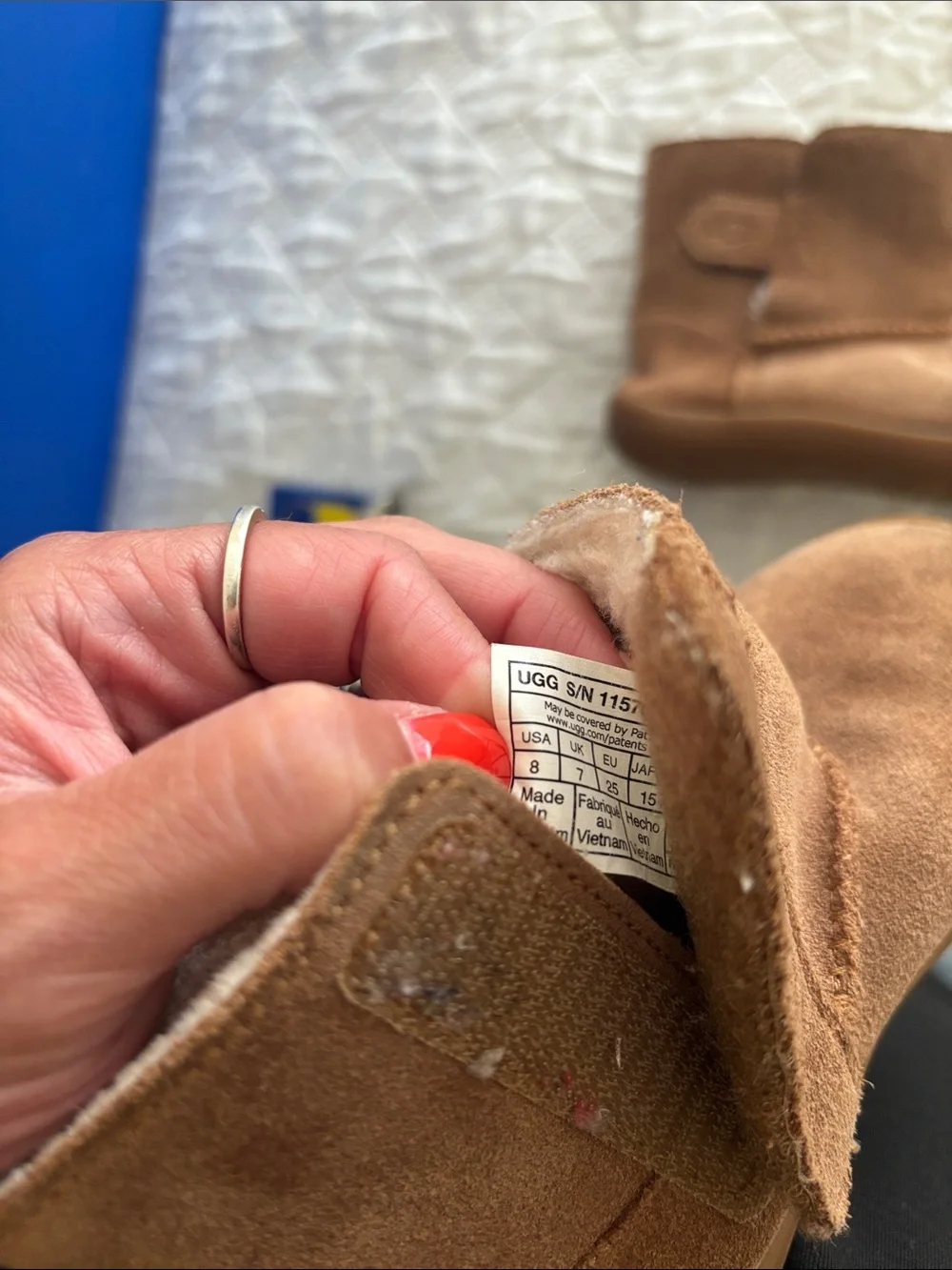 Ugg Brown Suede Shearling-Lined Baby Boots